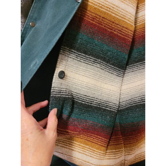 VTG Mens Woolrich Barn Chore Coat Button Out blanket Lining Wool XL Canvas - Picture 6 of 11